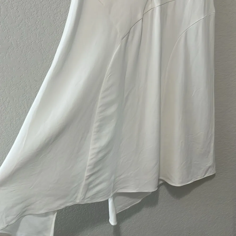 VERONICA BEARD Maverick Asymmetrical Midi Skirt, White, Size 6 - Image 9