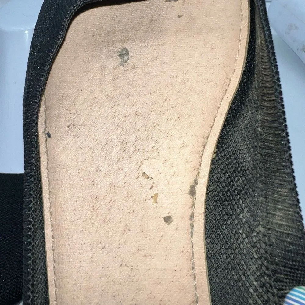 Knit Oval Toe Flats in Black Black Size 10 - Image 6