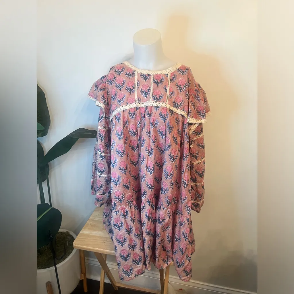 Fox & Hen Pink Mini Dress size L Blue Size L - Image 2