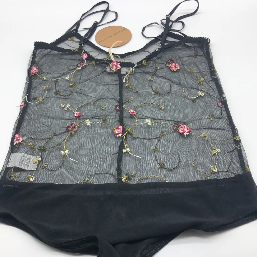 Honey Punch Sheer Floral Bodysuit - Image 8