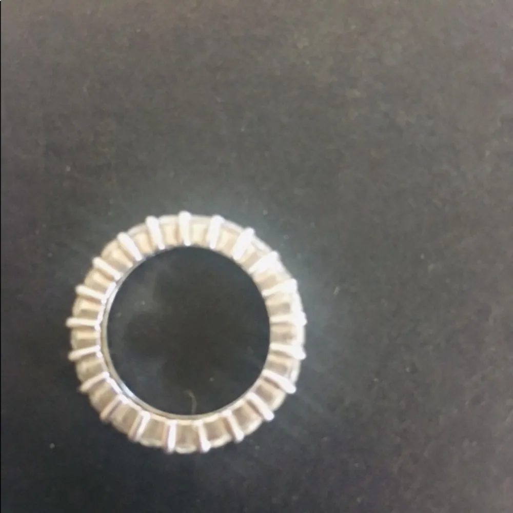 Sterling silver simulated diamond band🔹🔹🔹ring - Image 8