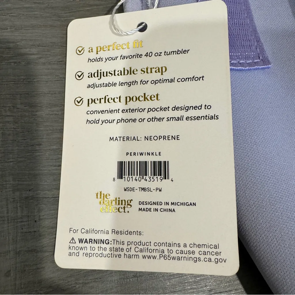 Lavender Tumbler Sling with Floral Strap new with tags periwinkle phone holder Purple - Image 4