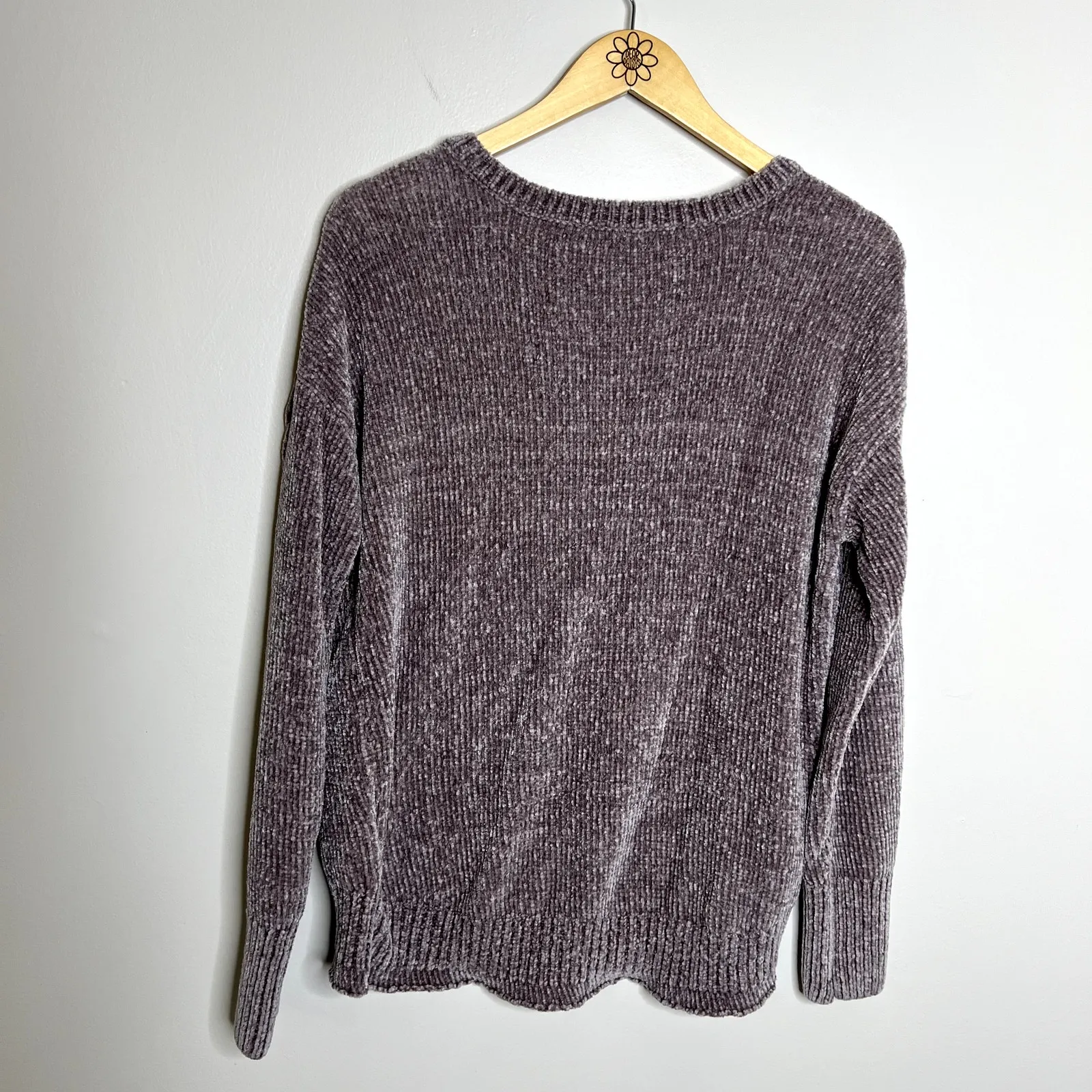 Mudd Purple Chenille V Neck Sweater - Image 5