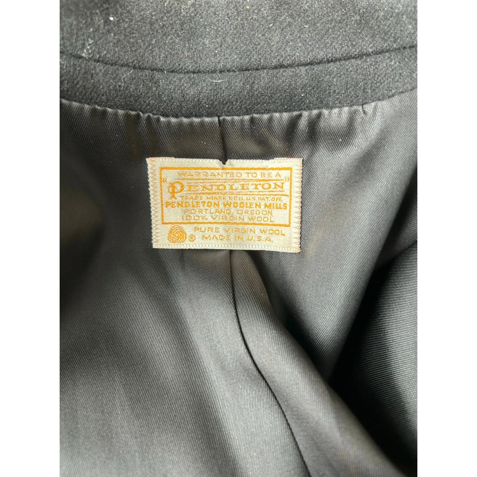 Vintage Pendleton Wool Blazer Women's sz 12 Black Gold Buttons Preppy Academia - Image 10