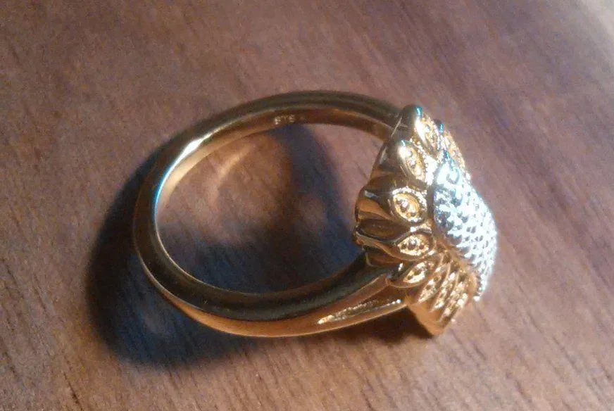 Yellow Diamond Accent Platinum Bond Ring (Size 6) - Image 9