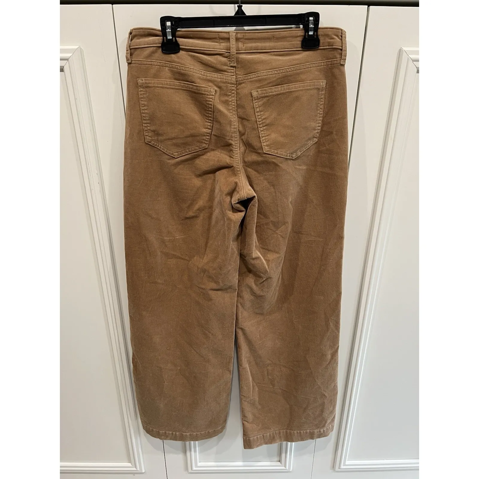 NYDJ Teresa Wide Leg Corduroy Pants Tan Lift Tuck Slimming Minimalist - Image 4