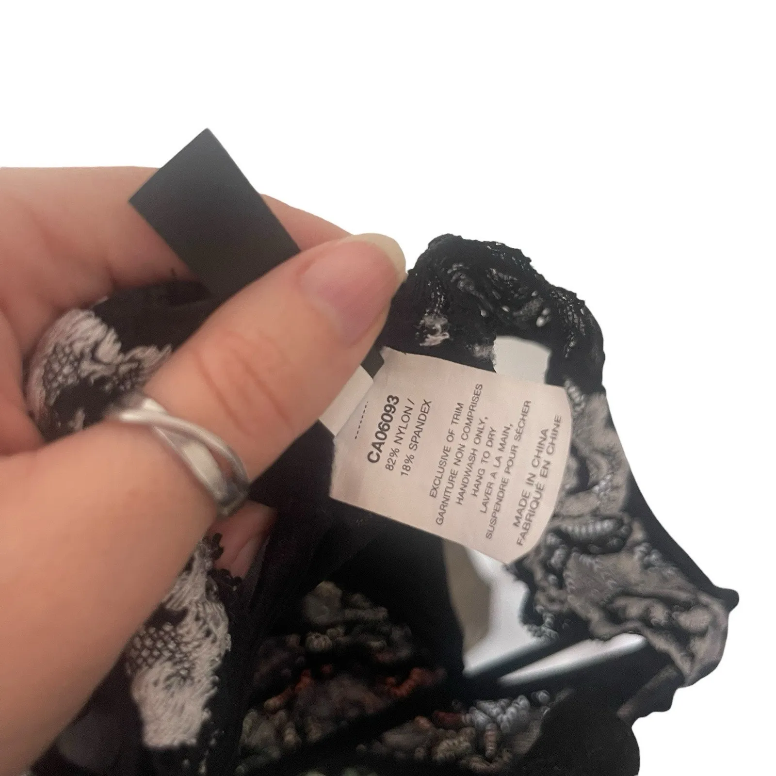 Coquette Size Medium Black Lace Floral Bustier Black Lingere Sexy Babydoll Top - Image 10