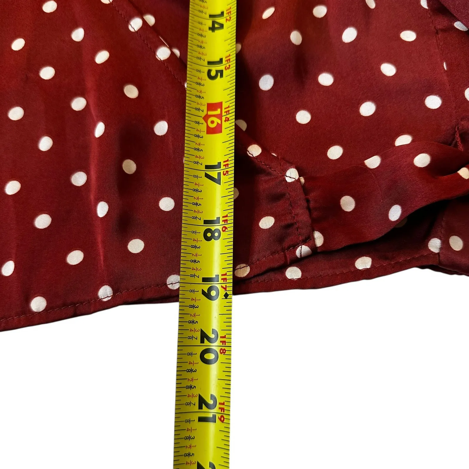 Willow & Clay Rust Satin Wrap Around Top Women's Blouse Size Small NWT | 55-43-3 - Image 6