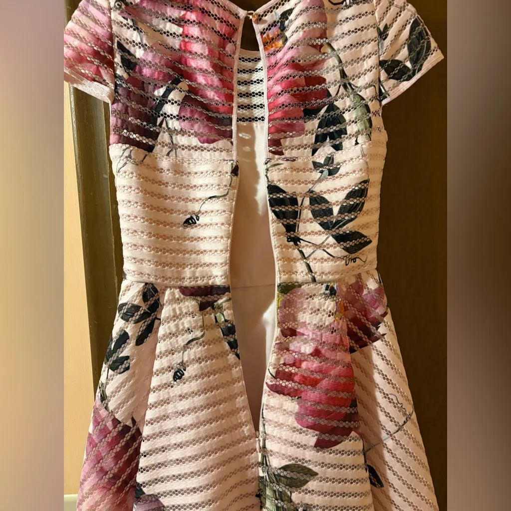 Ted Baker London Camaro Citrus Bloom Mesh Dress in Pink - Image 7