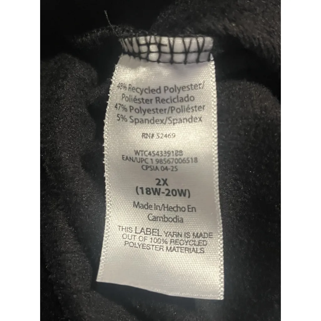 Way To Celebrate Halloween Velour Sweat Shorts Womens Size 2X Black Soft NWT - Image 6