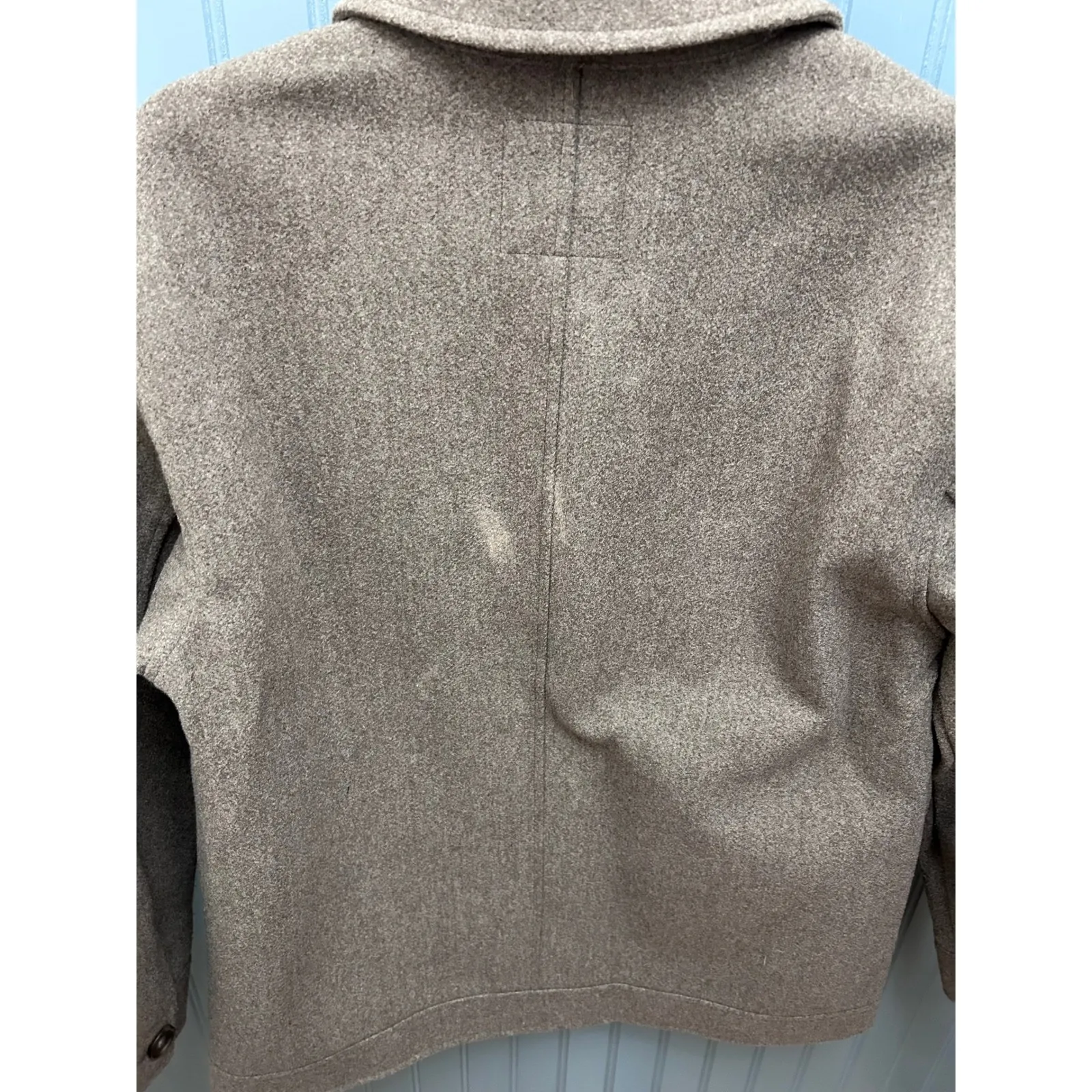 BAGATELLE COLLECTION Women Utility Jacket L Brown Wool Blend‎ Pockets Button Size M - Image 4