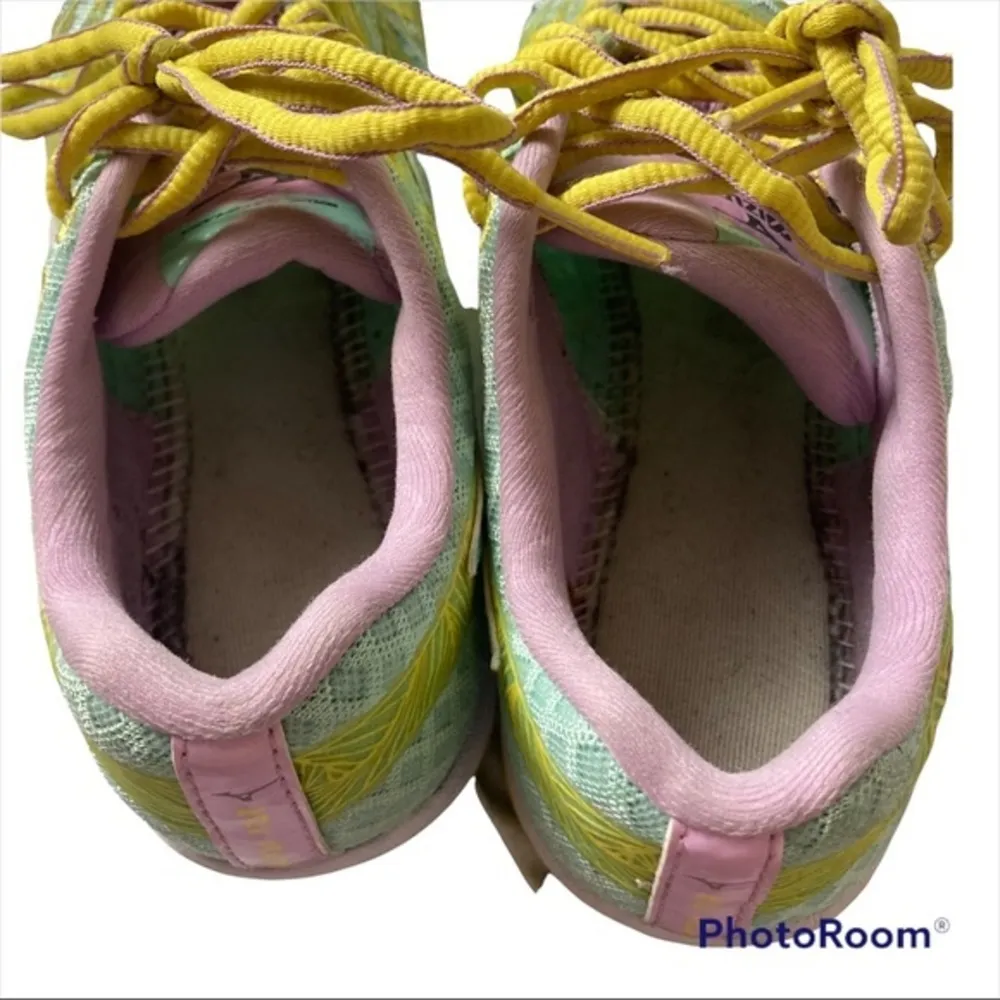 Mizuno Wave Sayonara Women's Size‎ 7 Running Shoes J1GD133068 Green Yellow Pink - Image 8
