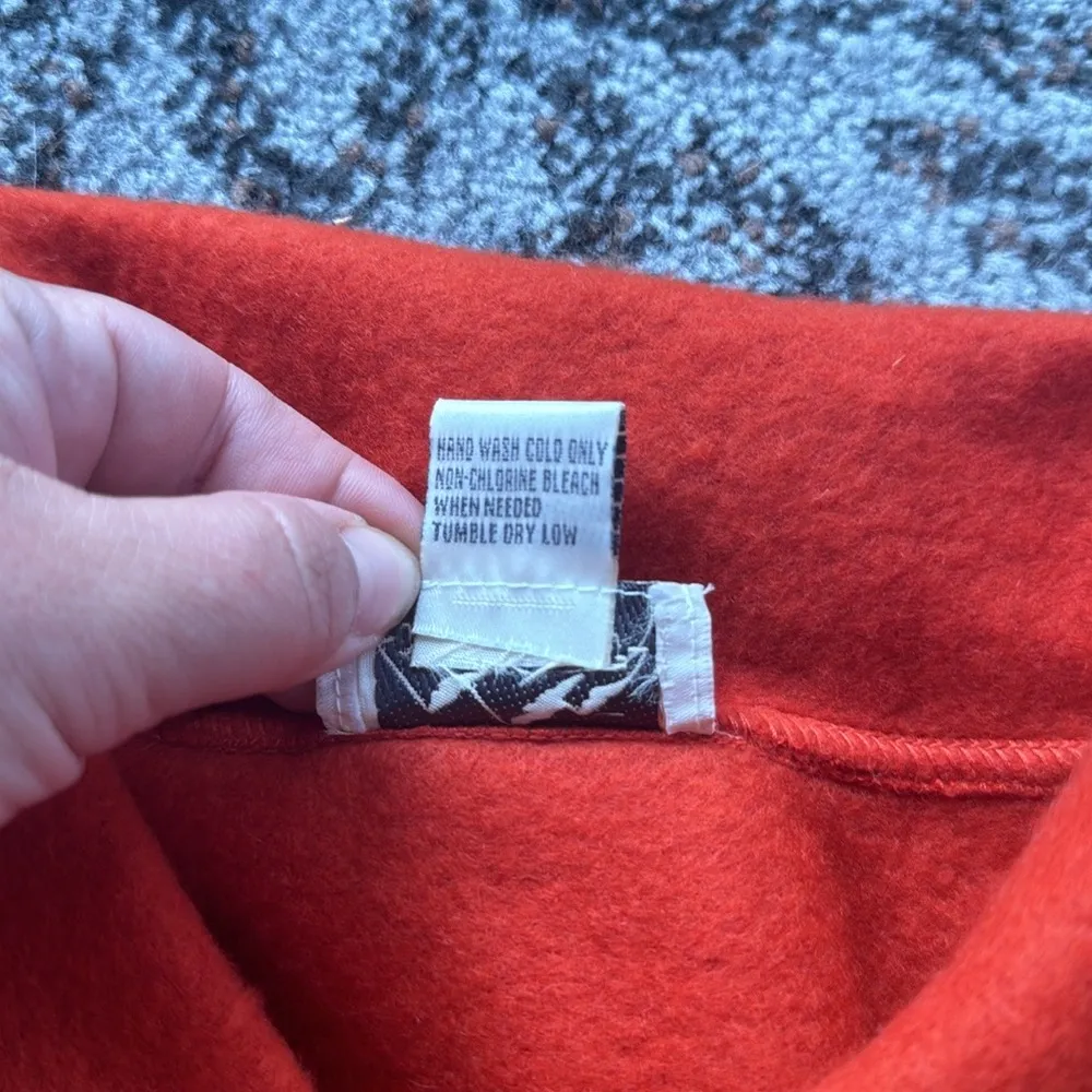 Vintage Northern Passage Fringe Fleece Coat Orange One Size Size undefined - Image 5