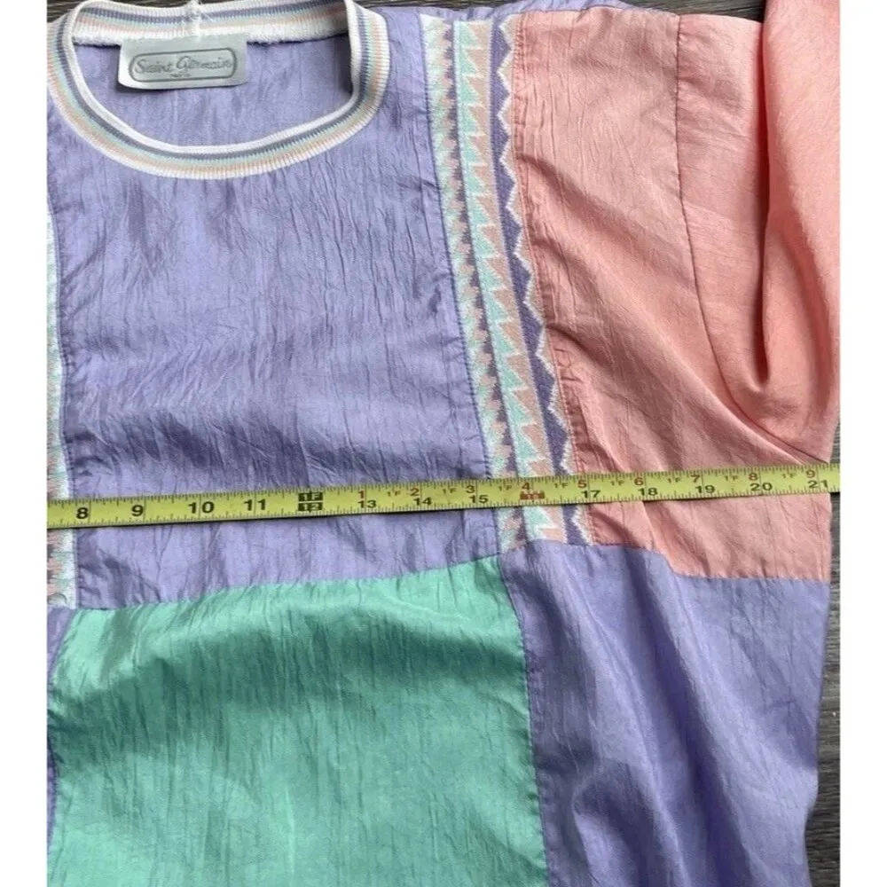 Vintage Saint Germain Women’s Sz Small Jacket Track Light 70s 80s Color Purple - Image 5