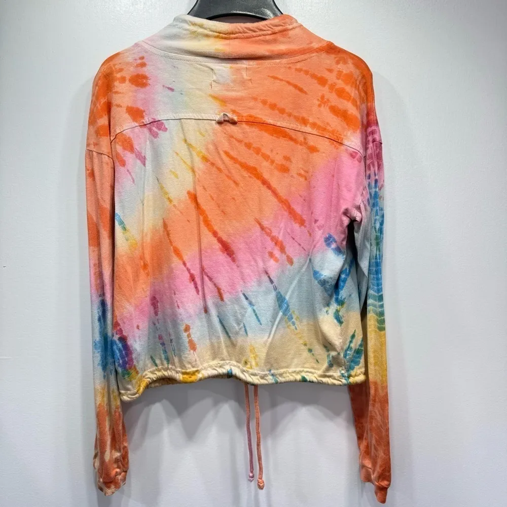 Urban Outfitters Anthropologie Y2K Rainbow Tie Dye  Long Sleeve Top Size Small - Image 3