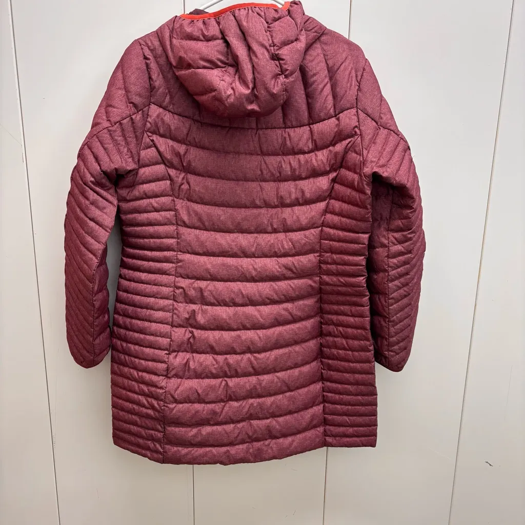 Eddie Bauer Goose Down Hooded Winter Jacket Trench Puffer Coat Zip Up Womens PL - Image 8