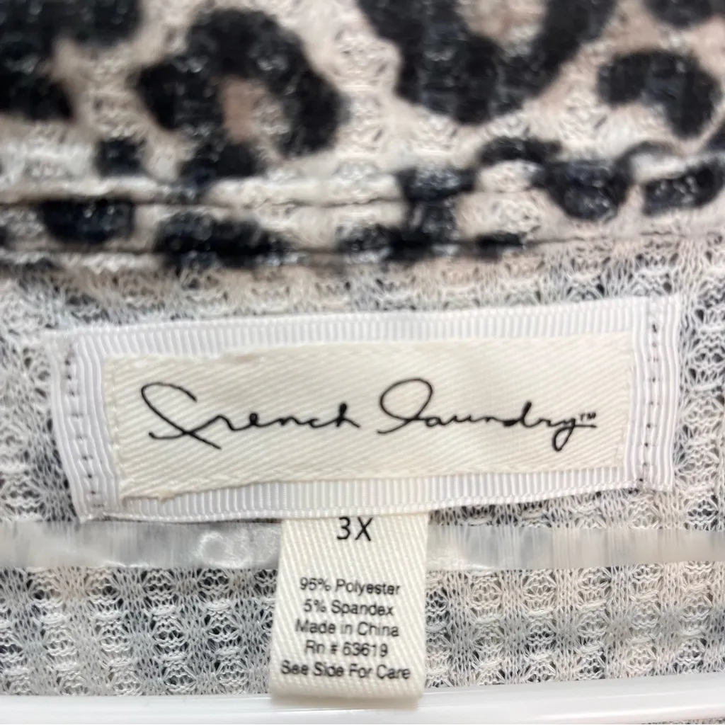 NWT 3X cardigan French Laundry leopard print open front cardigan pockets animal - Image 9