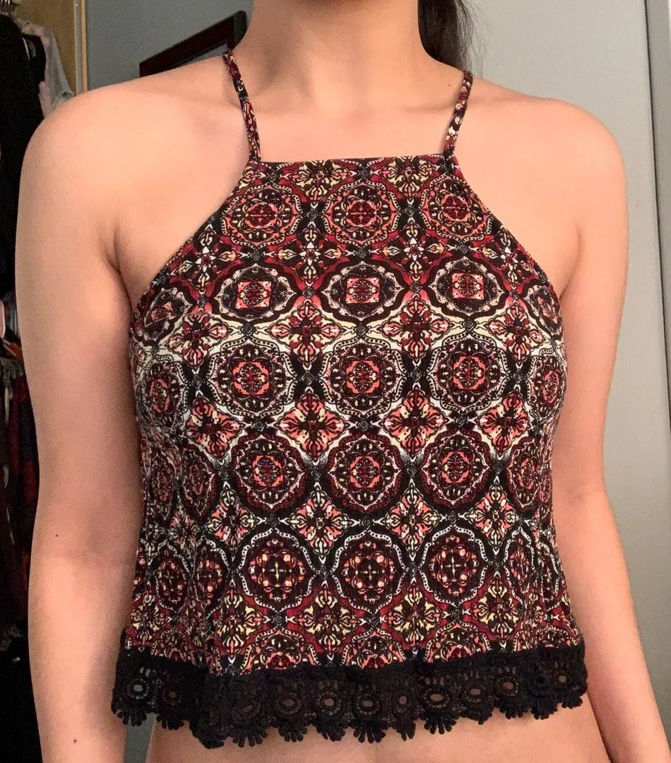 Twist Back Lace Knit Crop Top - Image 5