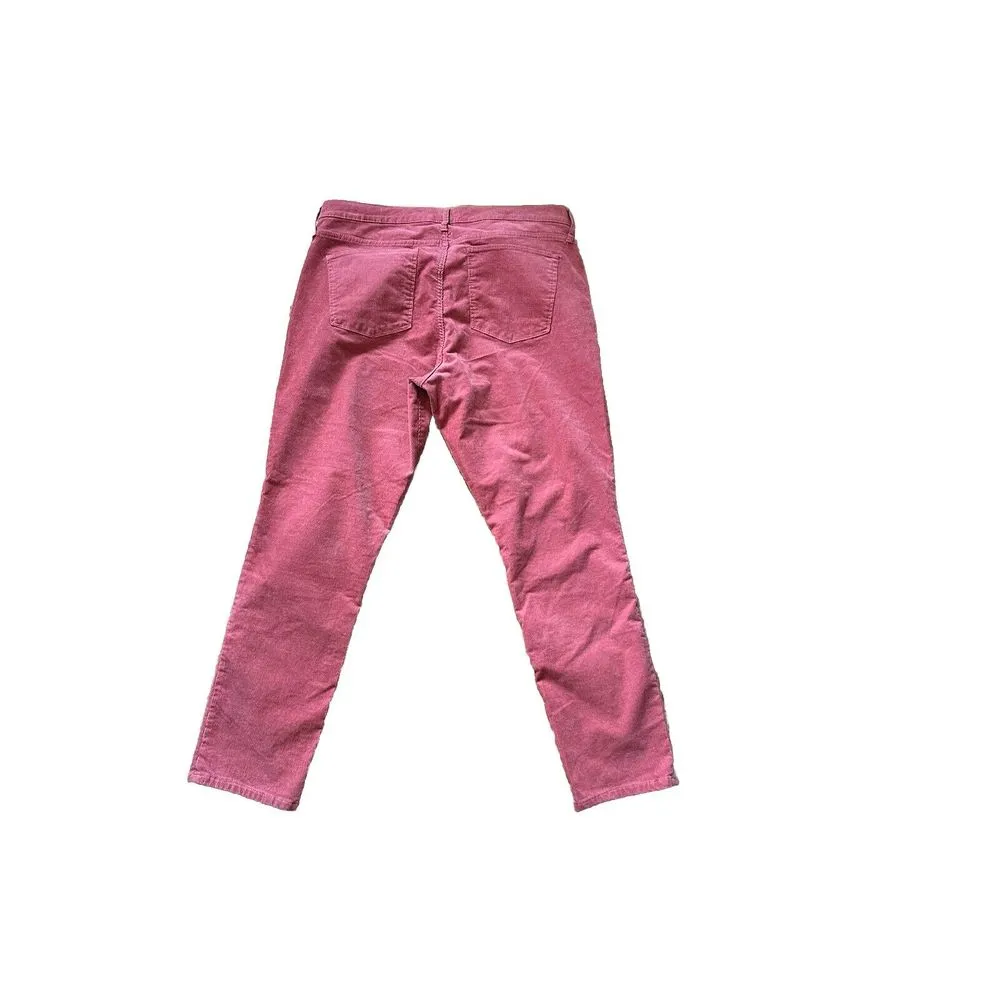 Gap 1969 True Skinny Women's Corduroy pink Pants‎ Size 33 R - Image 5