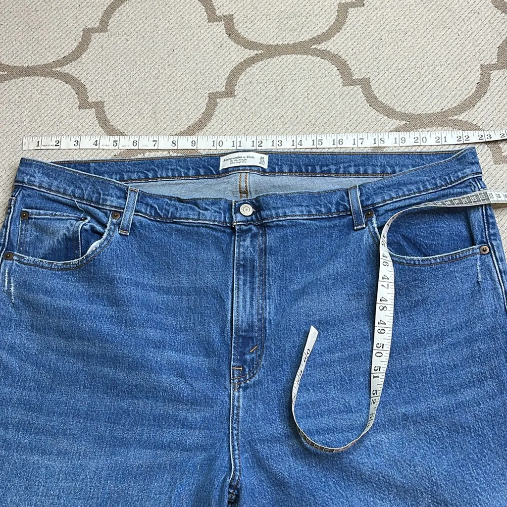 Abercrombie & fitch The 90’s Straight Ultra High Rise distressed jeans,size 22 - Image 6