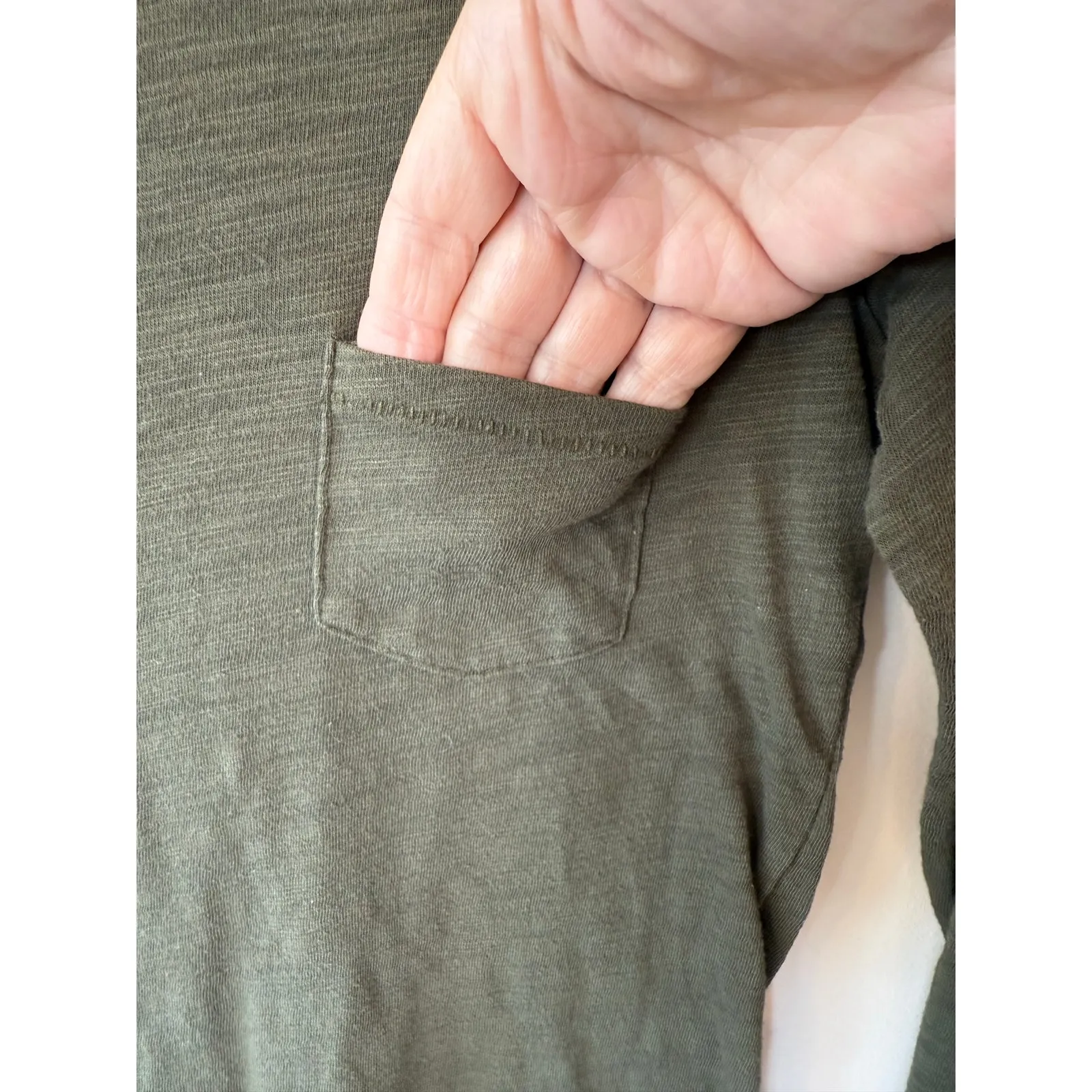 Aerie Long Sleeve Real Soft Tee Shirt Cotton Blend Green Women's Size XS Casual - Image 4