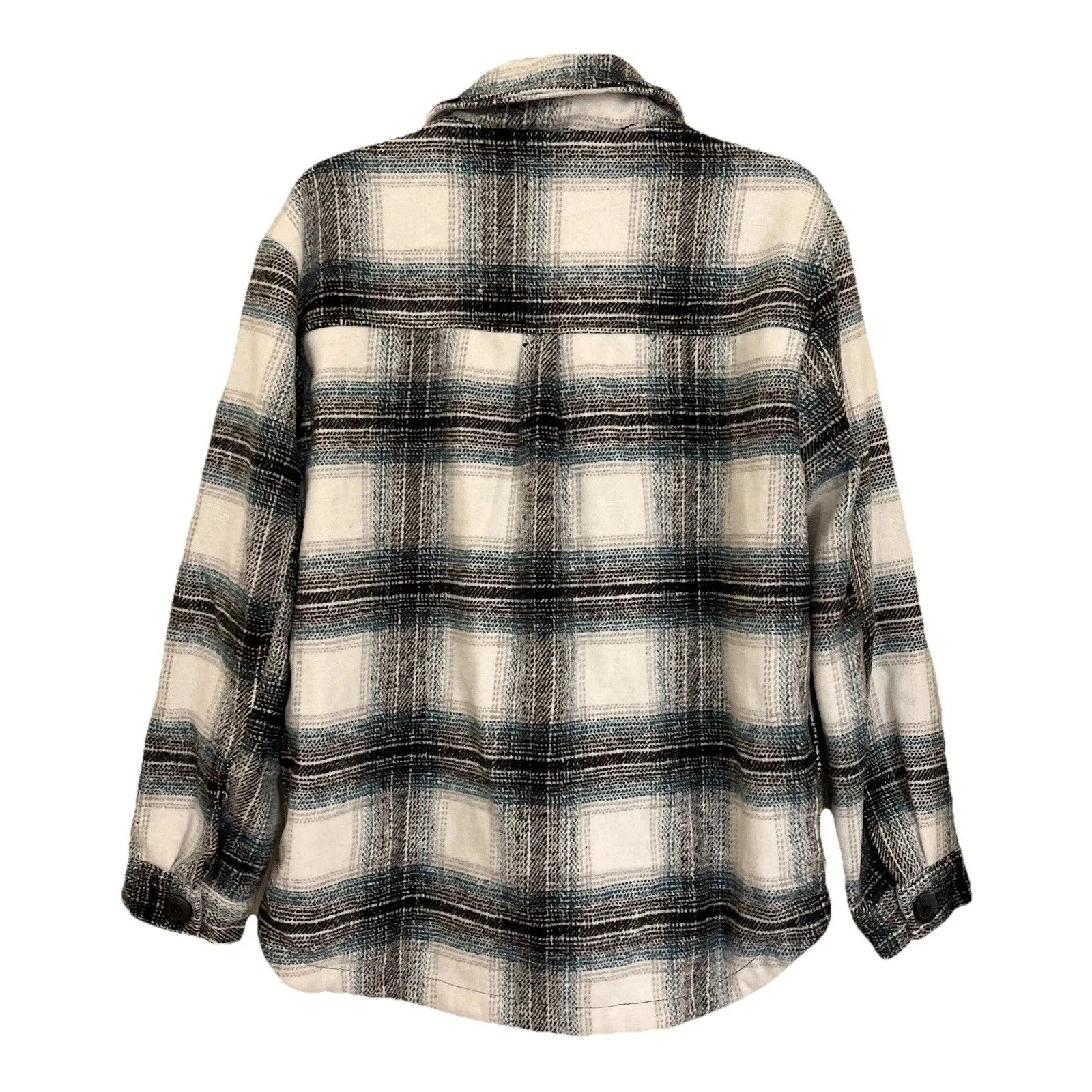 Hurley  Womens Plaid Flannel Lined Jacket Warm Size Medium Button Up Pockets - Image 2