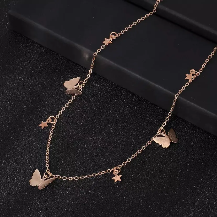 Minimalist Whimsical Dainty Butterfly Gold Necklace - Image 6