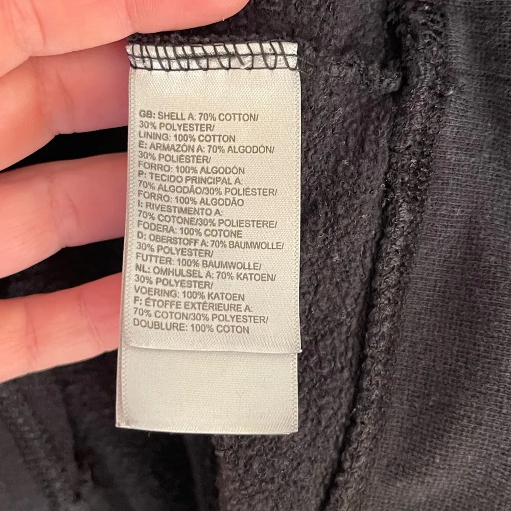 Women’s North Face black multi color logo hoodie sweatshirt Medium - Image 5