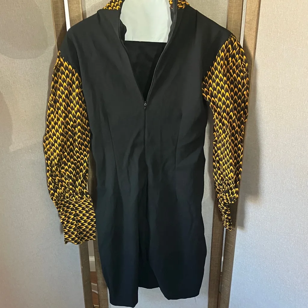 Vintage Black and Yellow Patterned Dress Size undefined - Image 6
