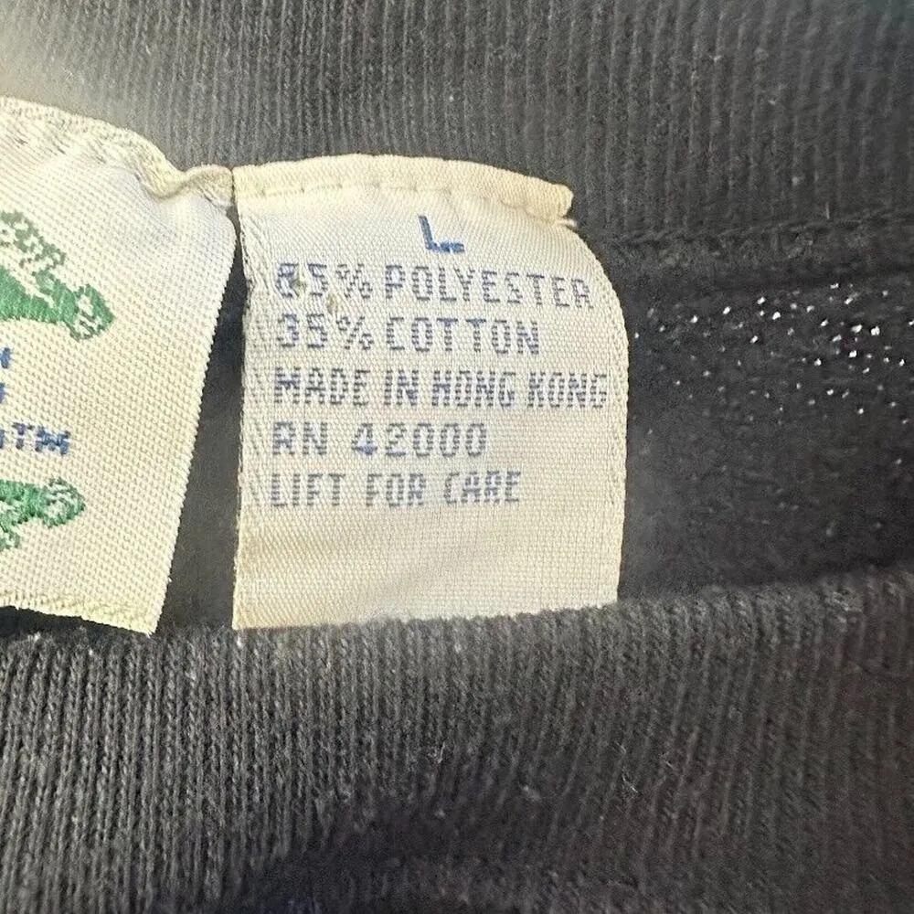 Vintage Separate Issue Sweatshirt Black Scottie Dog Heart Granny Valentine Large - Image 4