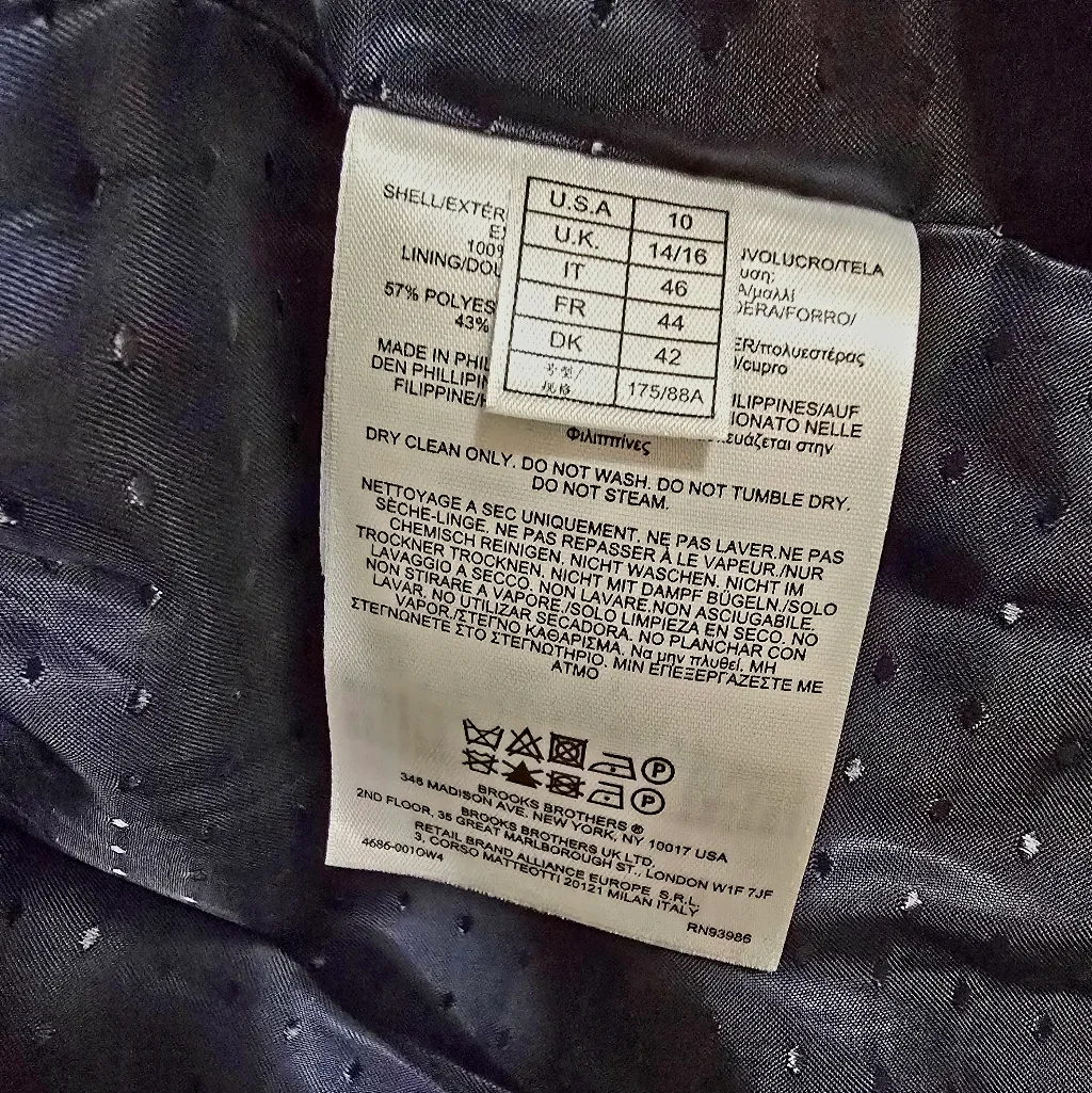 Brooks Brothers womens tartan plaid jacket wool Size 10 - Image 8