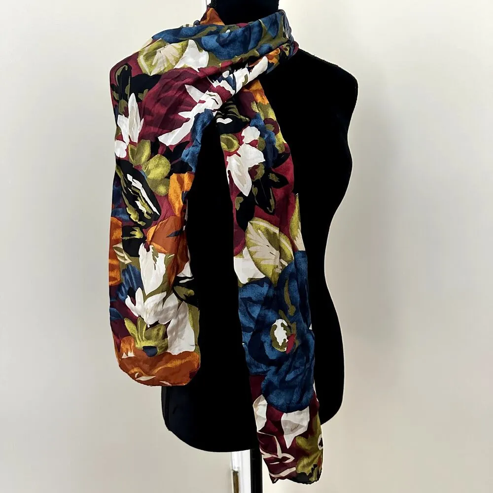 Axcess Floral Silk Scarf - Image 3