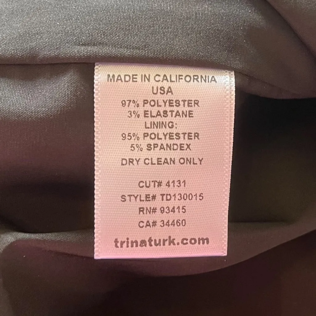 Trina Turk Quain Lace-Print‎ Sleeveless Sheath Dress Women's 6 Black White Party - Image 9