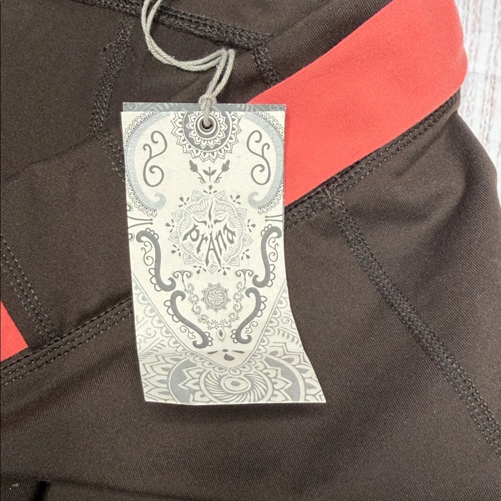 Prana Brown Shorts with Coral Accents Size M - Image 4