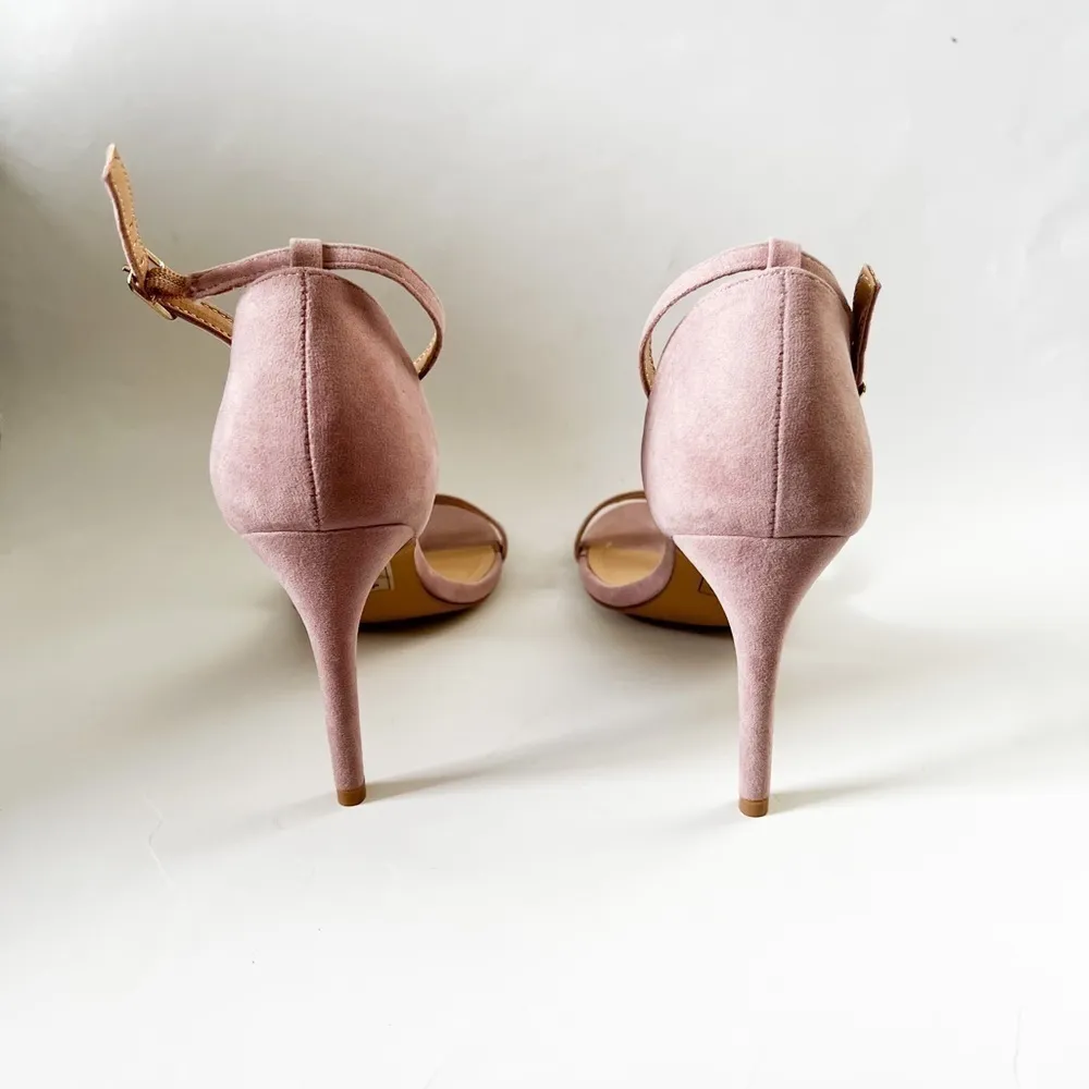 LULUS Strappy Heel Suede Sandals Blush Pink Size 9 - Image 3
