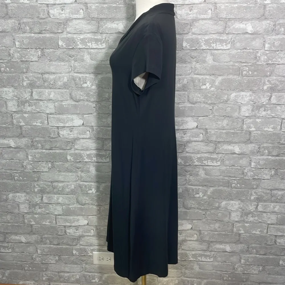 Eileen Fisher V-Neck Cap Sleeve Jersey Dress - Image 3