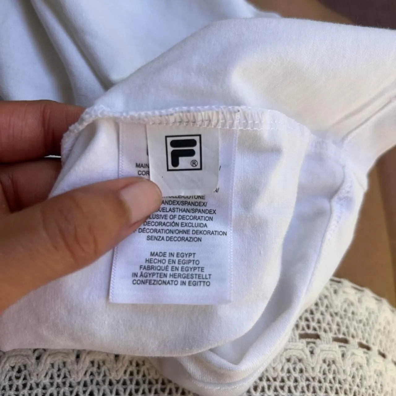 Fila White Short Sleeve Shirt with Rainbow Logo - Image 6