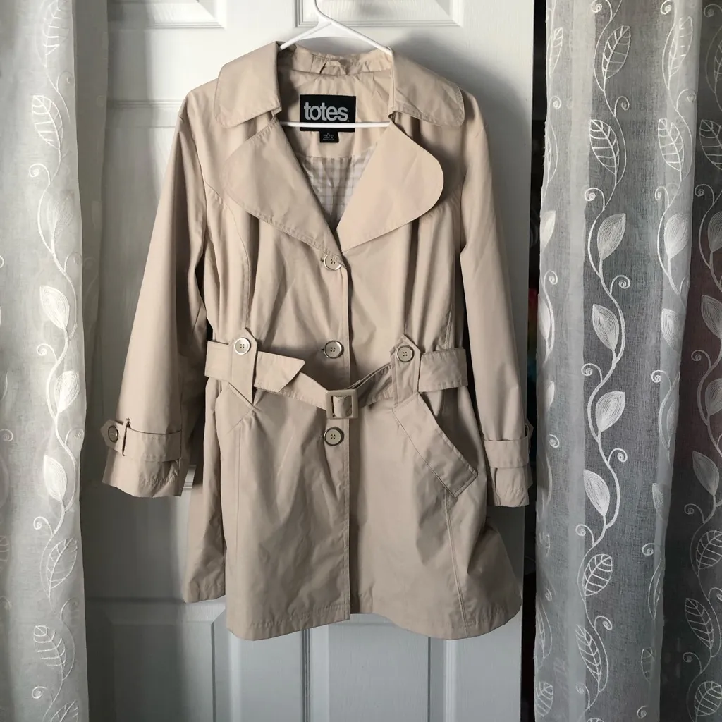 Totes Women's belted Trench Coat women size XL - Image 2