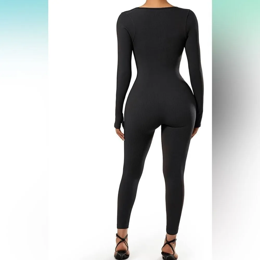 Black Long Sleeve Jumpsuit - Image 2