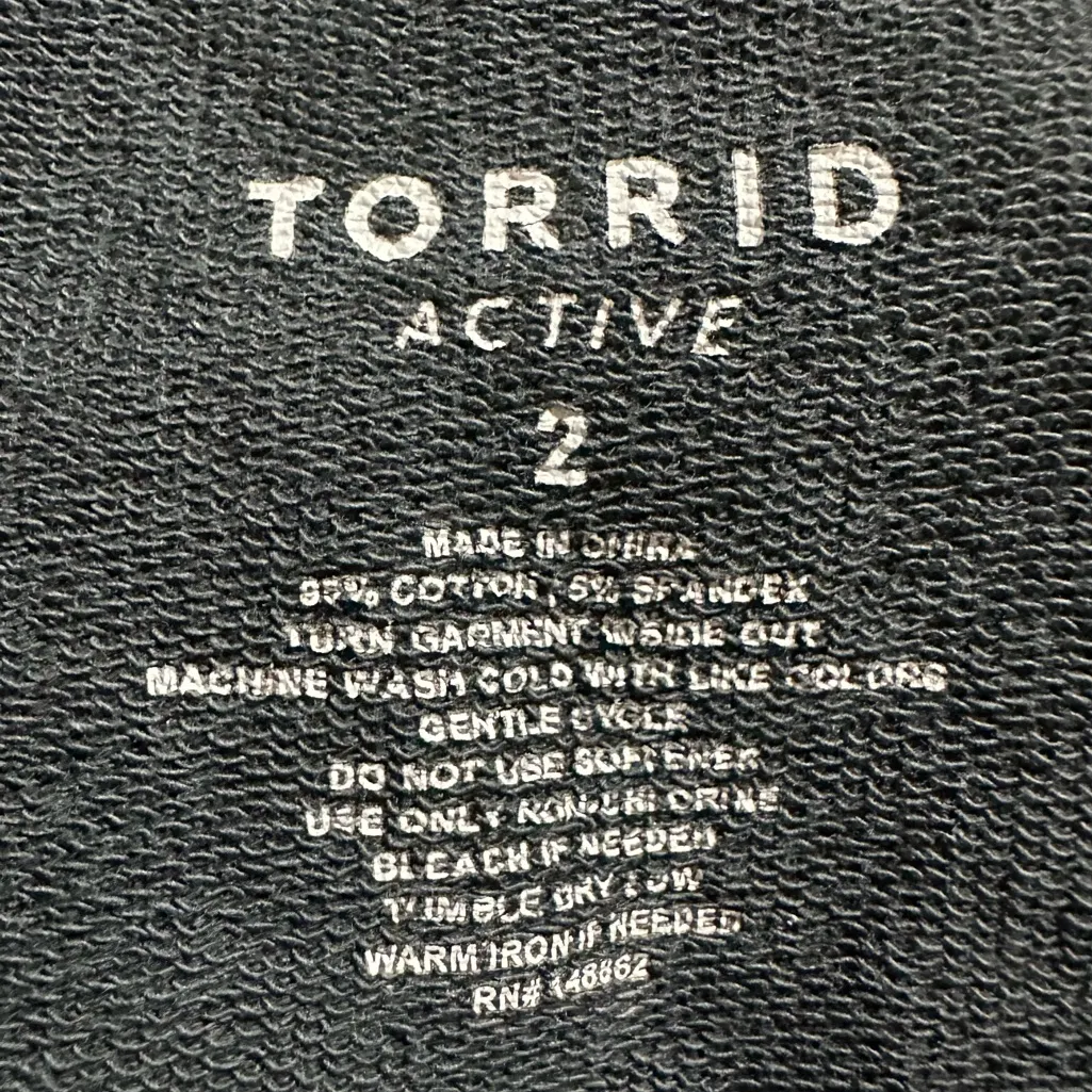 TORRID Active black acid wash hoodie size 2X - Image 9