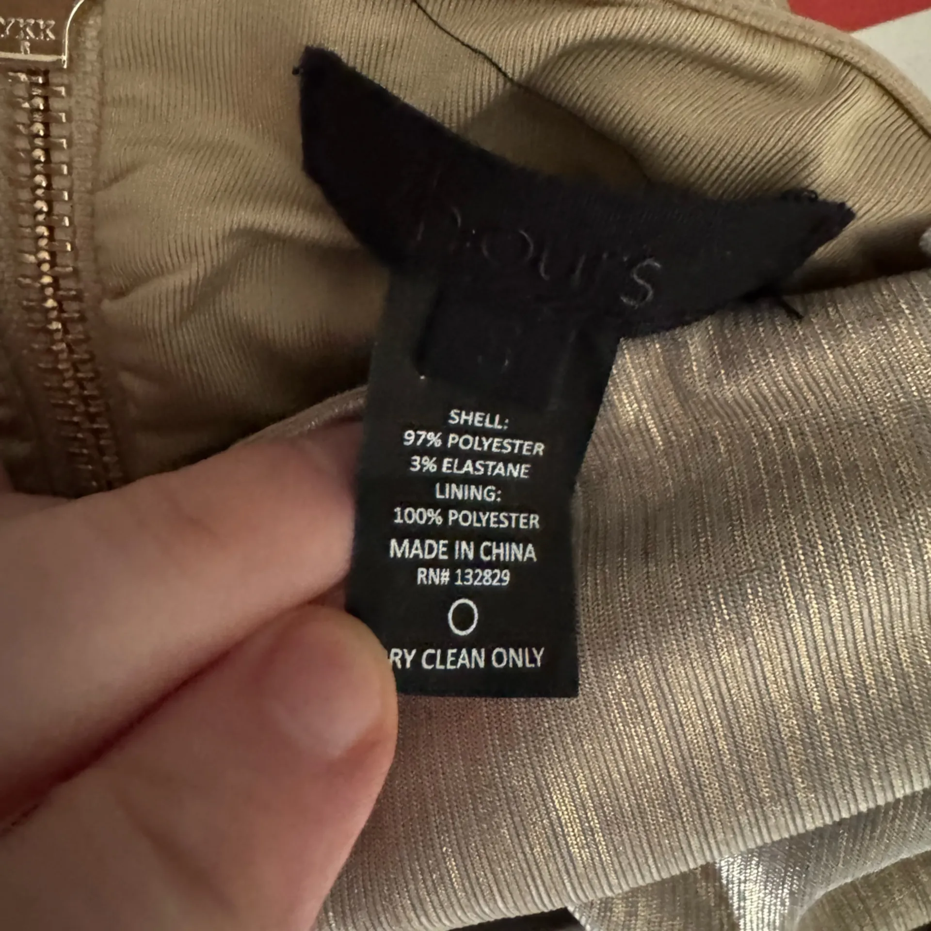 h:ours | Silver Gold Metallic Bandeau Crop Top - Image 3