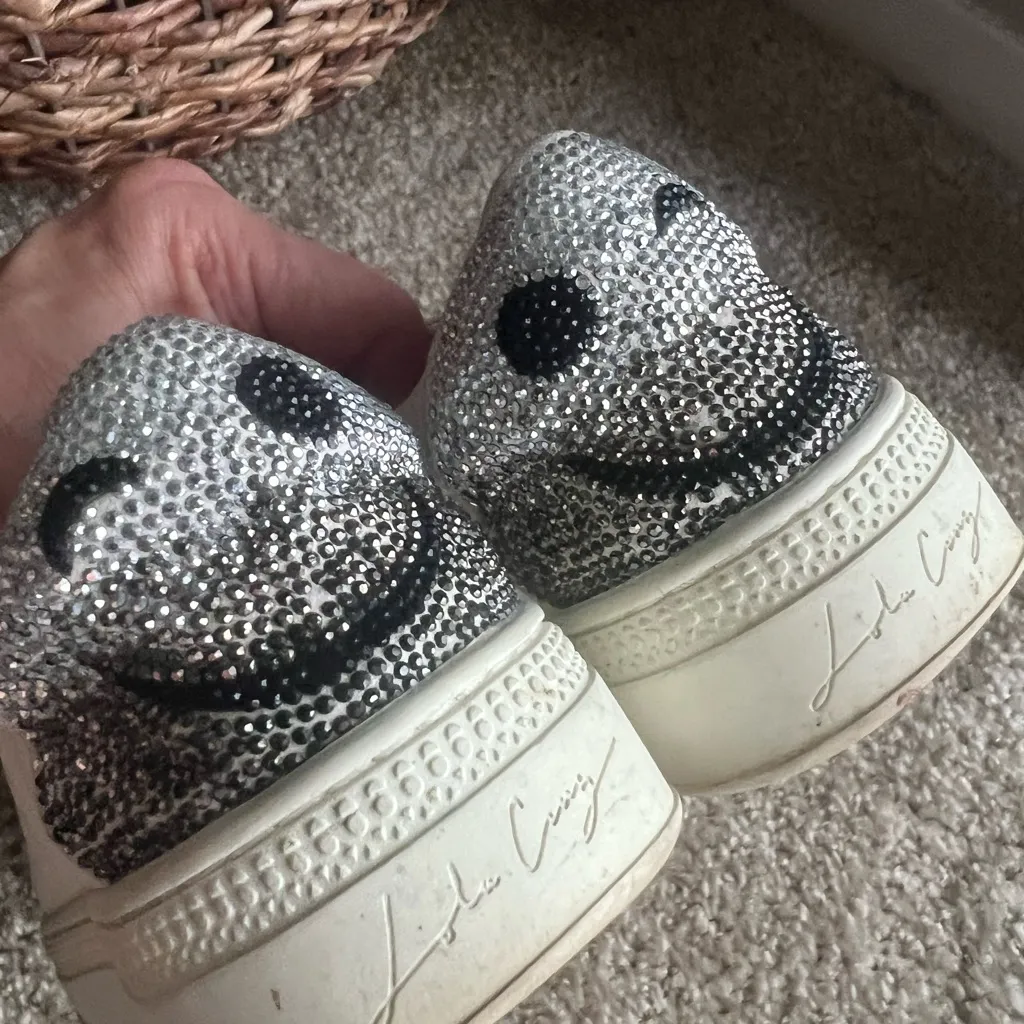 Lola Cruz embellished smiley‎ leather sneaker 36 - Image 10