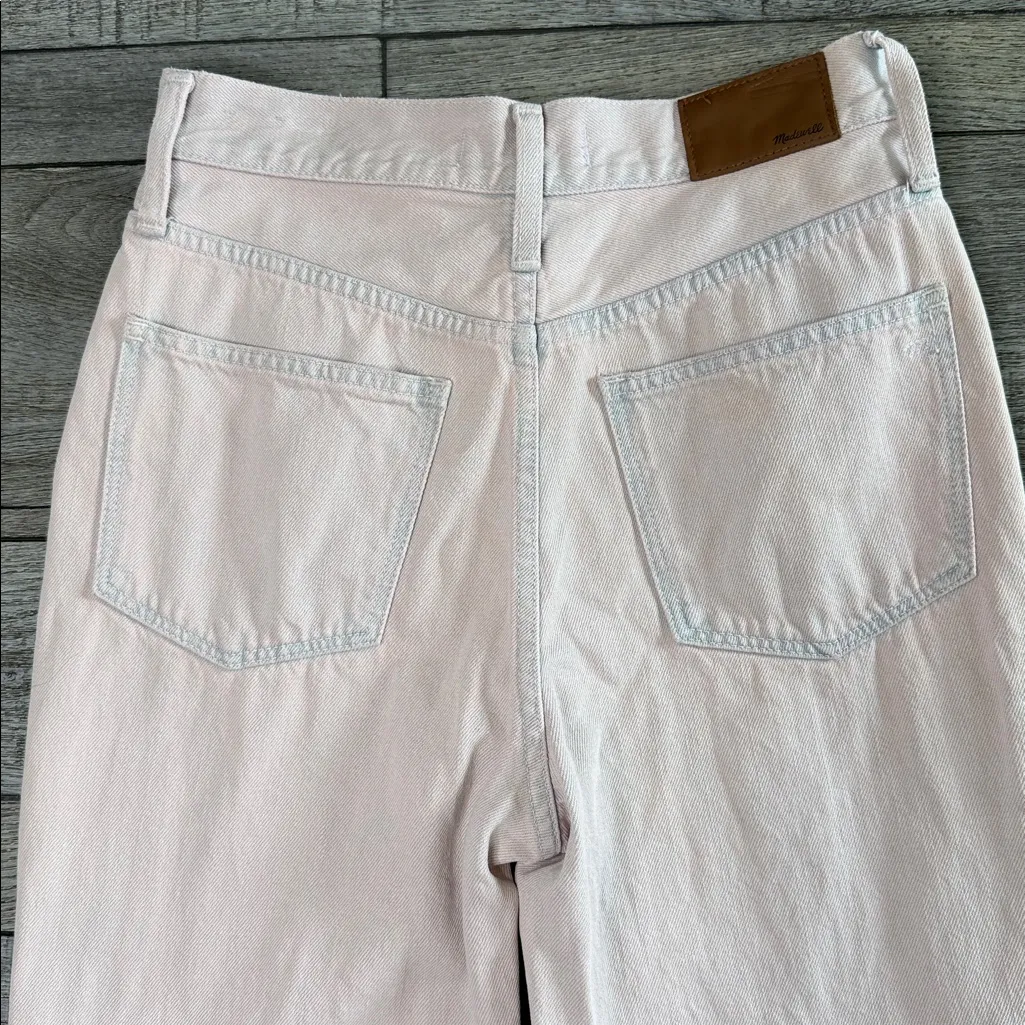 Madewell  Light Pink/Blue Denim Mom Jeans - Image 4