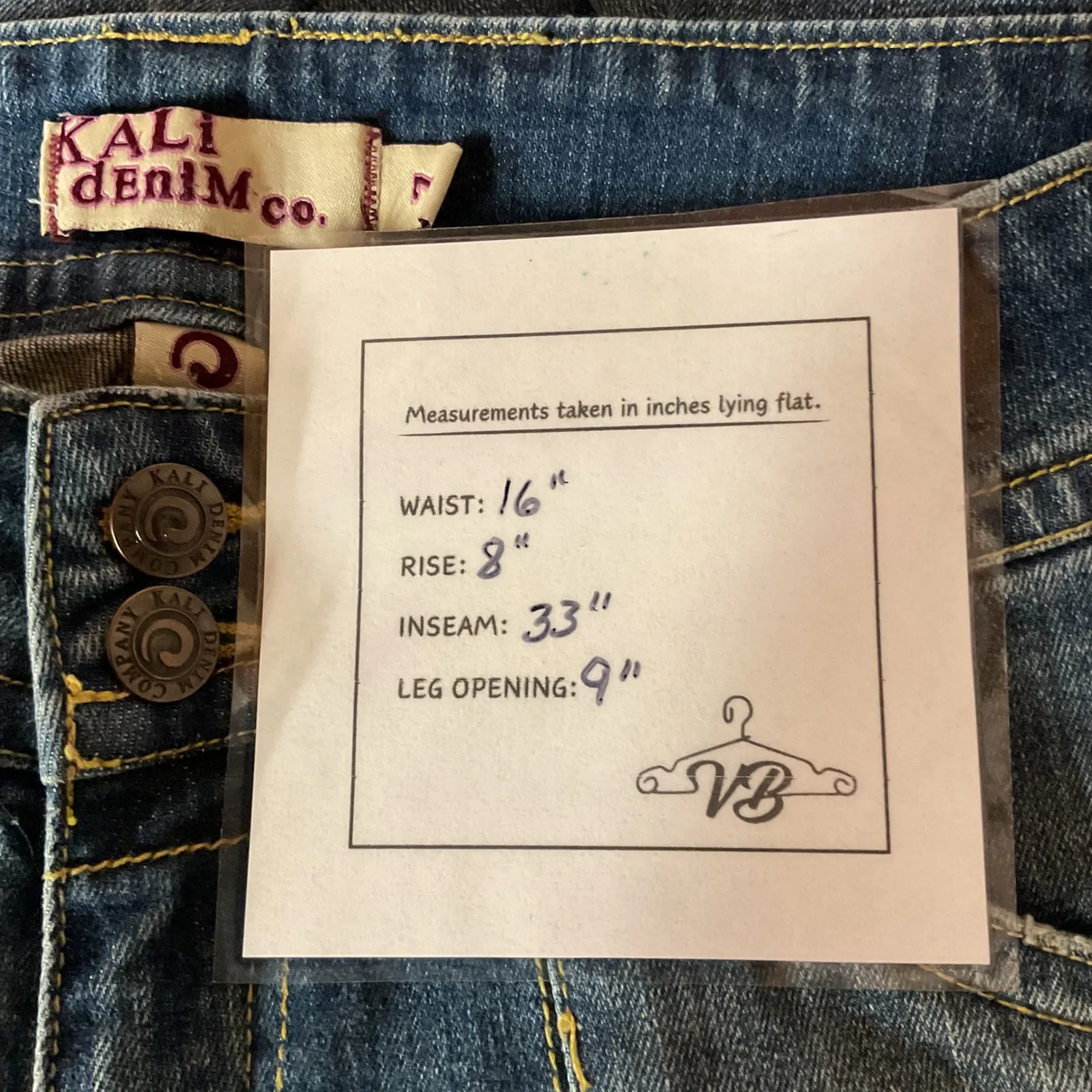 Kali Denim Co. Women's Low Rise Cotton Blend Bootcut Casual Denim Jeans Size 7 Blue - Image 6