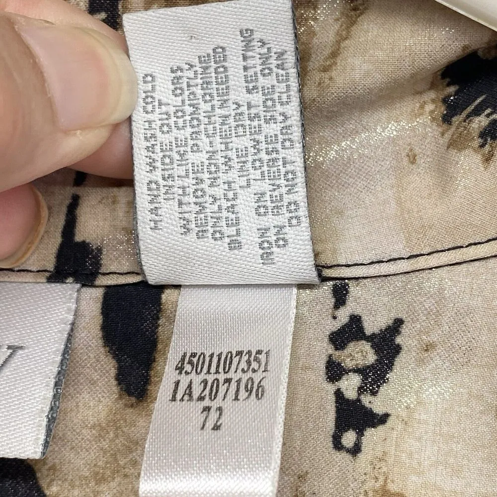 Chico's Zenergy Women's 1 Medium Lightweight‎ Jacket zip up animal Print art - Image 5