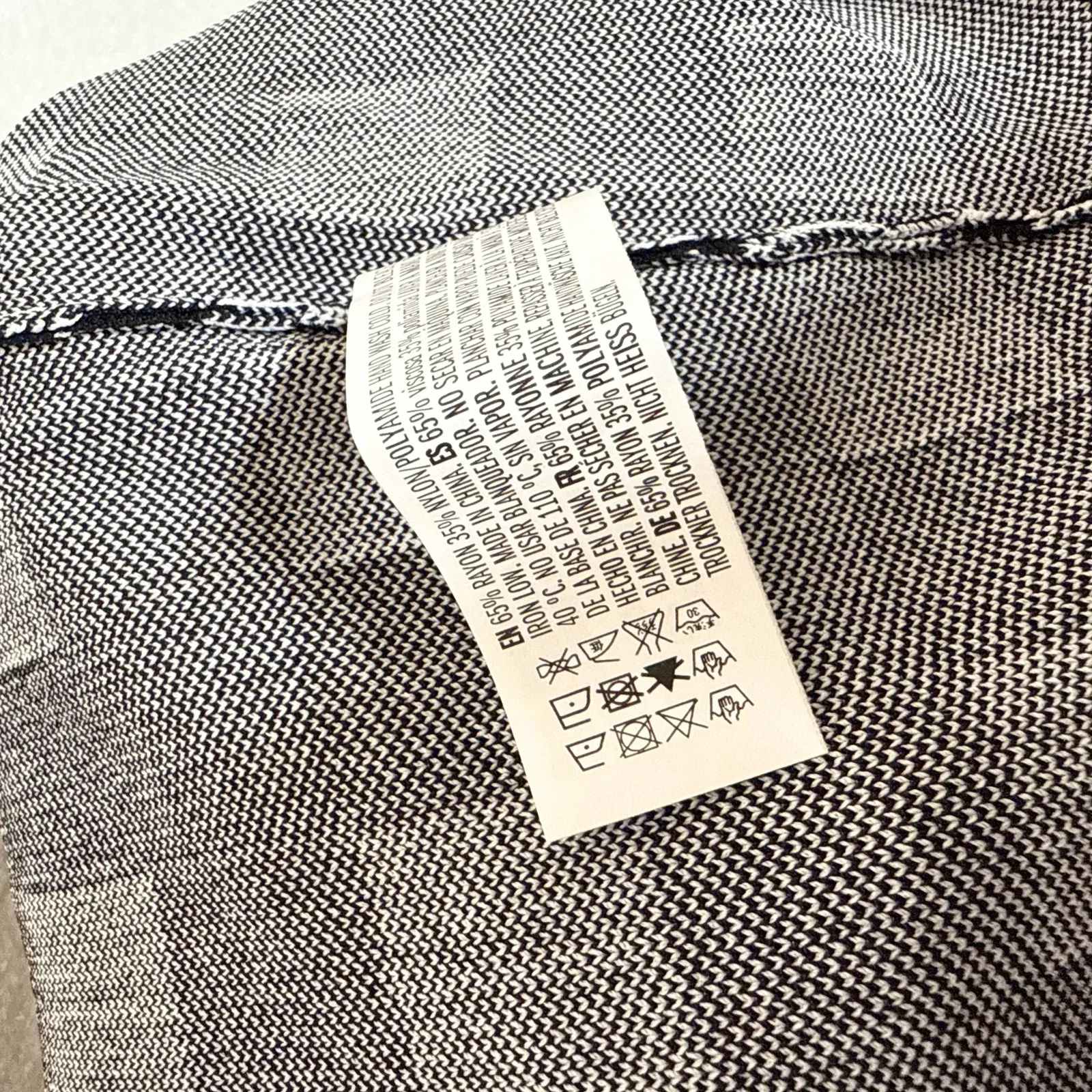 Endless Rose Sleeveless Gingham Knit Midi Dress Size Medium Black White Check - Image 6