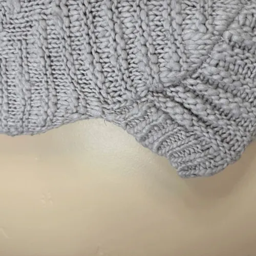 Zara‎ Knit Wool Alpaca Womens Sweater Dress Size Small Knit Cozy Light Grey - Image 4