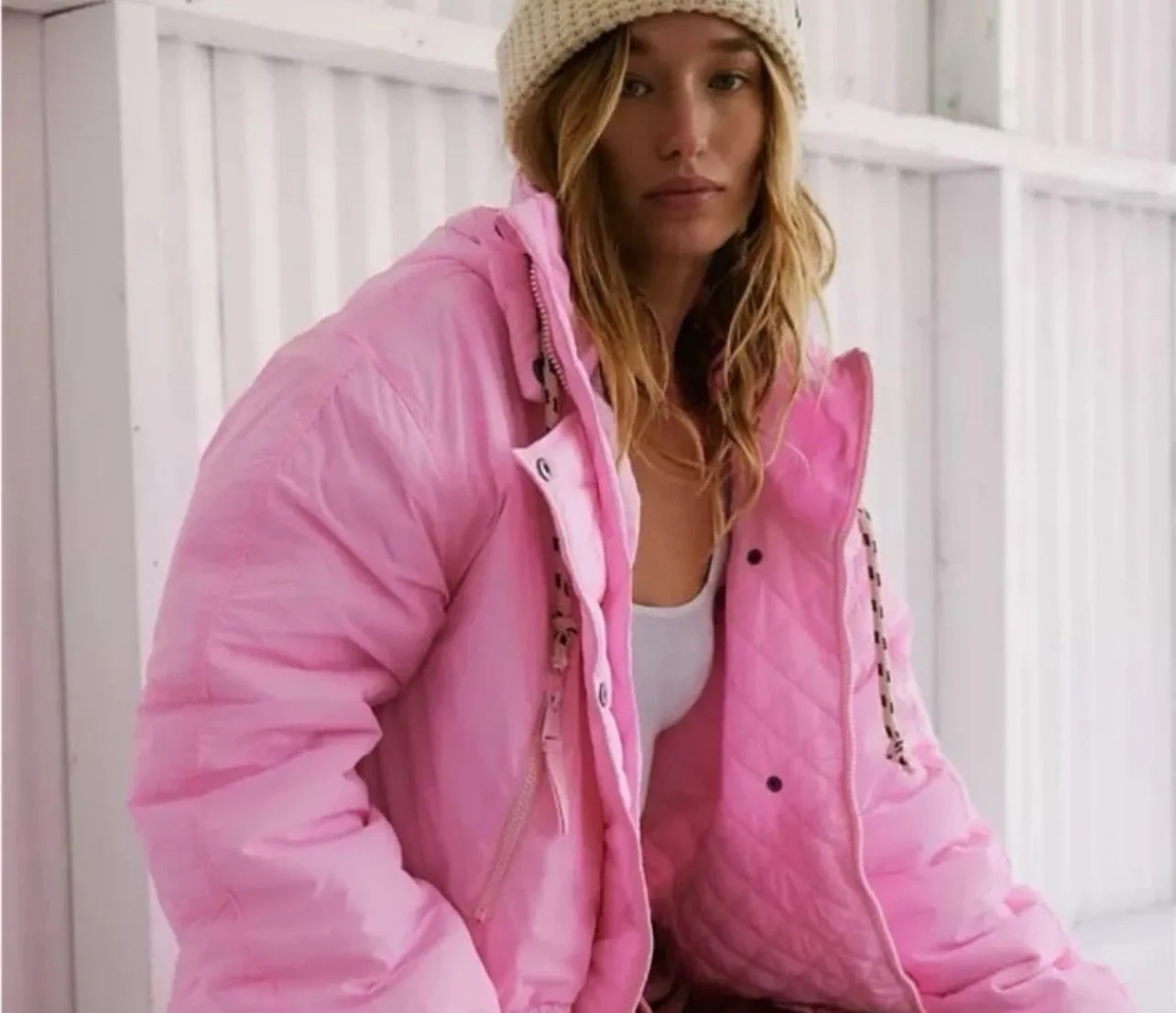 Pink Puffer Jacket - Image 2