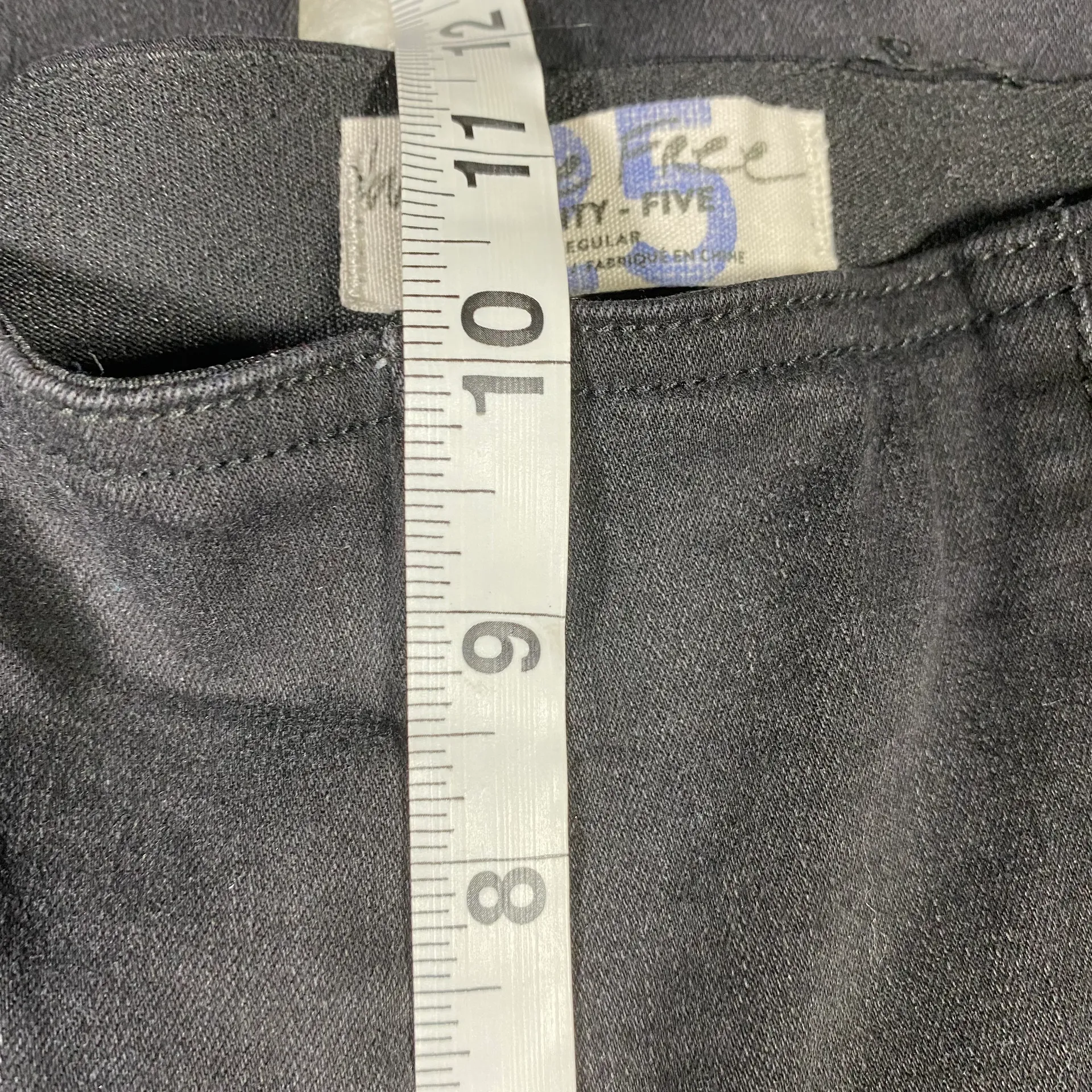 We The Free Free People  Black Elastic Waist Boot Cut Kick Flare Jeans Size 25 - Image 6