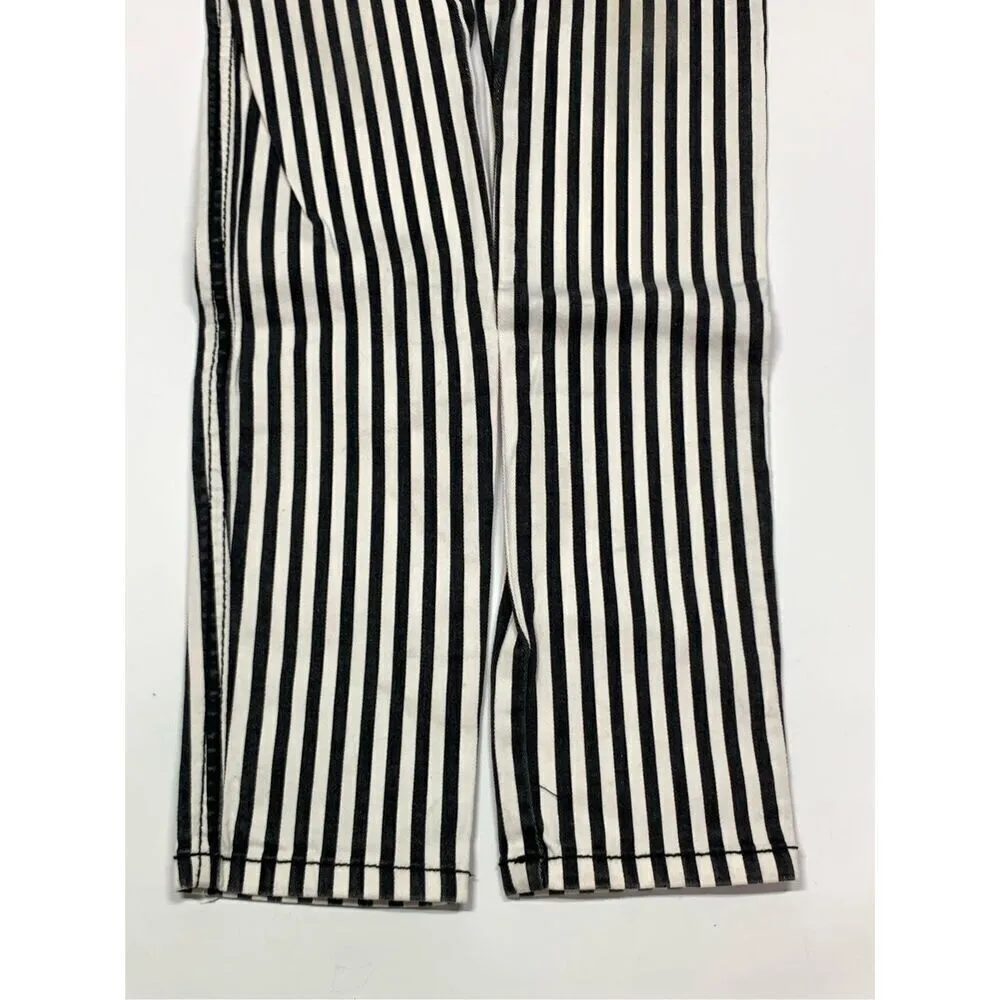 005 Daang Goodman Tripp NYC black white striped skinny denim jean size 25 - Image 6